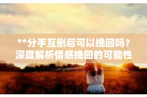 **分手互删后可以挽回吗？深度解析情感挽回的可能性**