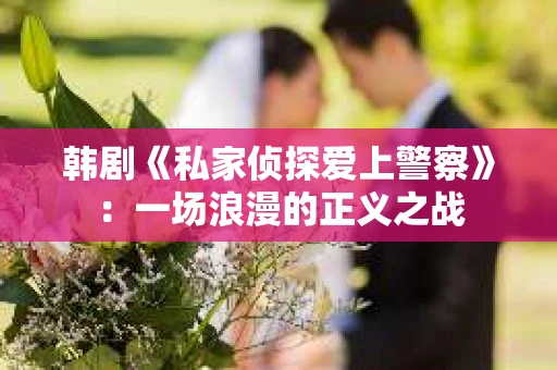 韩剧《私家侦探爱上警察》：一场浪漫的正义之战