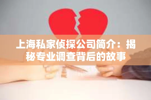 上海私家侦探公司简介：揭秘专业调查背后的故事