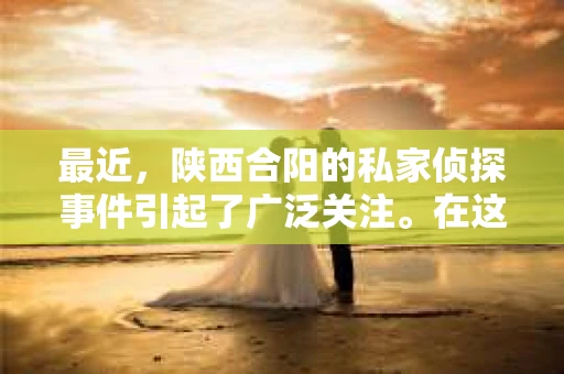最近，陕西合阳的私家侦探事件引起了广泛关注。在这个信息爆炸的时代，隐私保护显得尤为重要。今天，我们就来聊聊这个事件，看看它背后的一些故事。