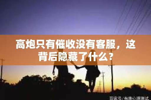 高炮只有催收没有客服，这背后隐藏了什么？