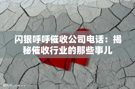 闪银呼呼催收公司电话：揭秘催收行业的那些事儿