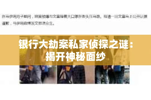 银行大劫案私家侦探之谜：揭开神秘面纱