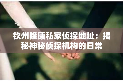 钦州隆康私家侦探地址：揭秘神秘侦探机构的日常