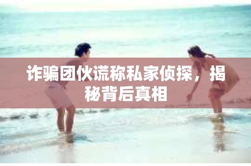 诈骗团伙谎称私家侦探，揭秘背后真相