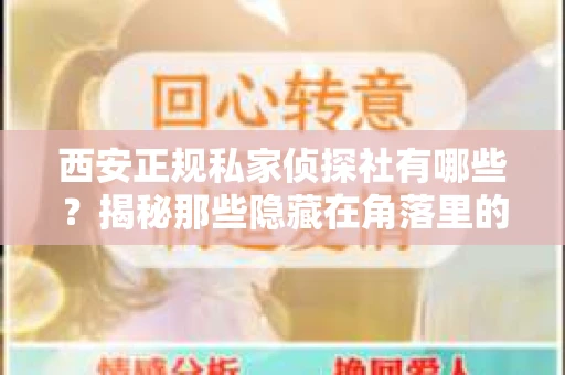 西安正规私家侦探社有哪些？揭秘那些隐藏在角落里的神秘力量