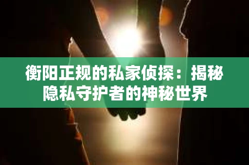 衡阳正规的私家侦探：揭秘隐私守护者的神秘世界