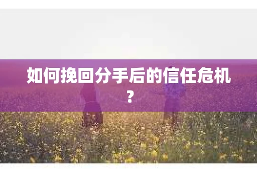 如何挽回分手后的信任危机？
