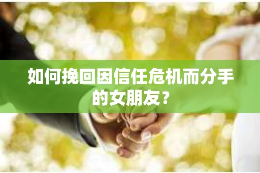 如何挽回因信任危机而分手的女朋友? 如何挽回因信任危机而分手的女朋友?