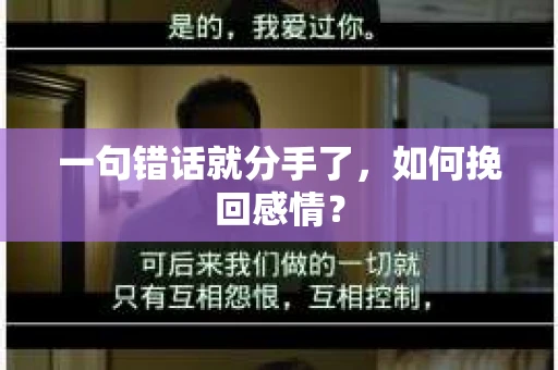 一句错话就分手了,如何挽回感情? 一句错话就分手了,如何挽回感情?