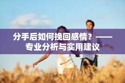 分手后如何挽回感情？——专业分析与实用建议