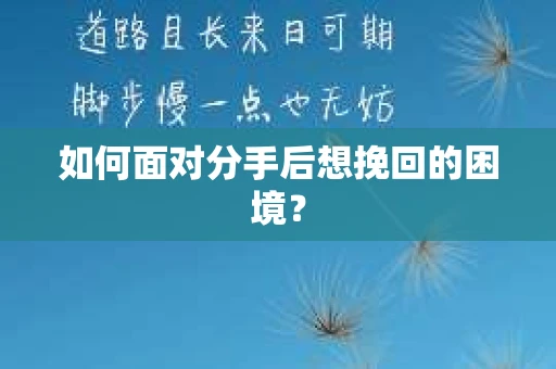 如何面对分手后想挽回的困境？